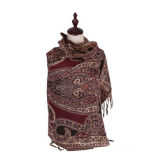 100% poliéster larga bufanda caliente invierno mantón moda Pashmina